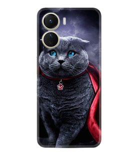 Vivo Y16 Kılıf Silikon Desen Özel Seri Super Cat 1666