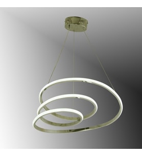 TT301-FSR TT Aydınlatma Yay Modeli Fransız Sarısı Kaplama Led Avize (Sarı)