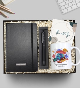 Kişiye Özel Tasarım Kupa & Defter & Mat Roller Kalem Öğretmenler Günü Hediye Seti (Model 1)