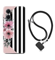 Xiaomi Redmi Note 11E Kılıf Resimli Boyun Askılı İpli Desenli Silikon Flowers 4 1390