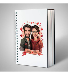 Sevgiliye Hediye Kişiye Özel Çiftlere Özel Büyük Aşkımız Karikatürlü Defter