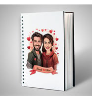 Sevgiliye Hediye Kişiye Özel Çiftlere Özel Büyük Aşkımız Karikatürlü Defter
