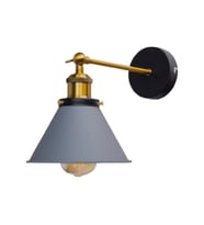Mylights Retro Rustik Gri Başlıklı Mafsalı Aplik Hareketli Konik Aplik 18cm En Gri