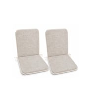 2 Adet Rattan Arkalıklı Sandalye Minderi 4cm Primer Bej