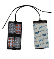 24 Volt 24 Watt 24 Ledli 150x49 mm Animasyonlu Kırmızı - Mavi Çakar Modül 5 Adet