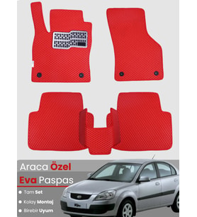 KİA RİO SEDAN (2005-2011) Uyumlu EVA Paspas Tam Set–Araca Özel,Kolay Montaj,Su Geçirmez