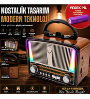 ProKAMA Nostaljik Tasarım Solarlı Bluetooth Radyo(YEDEK PİLİ)