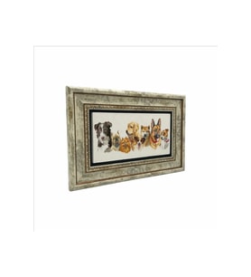 Sevimli Köpekler Baskılı Taş Tablo 20x30
