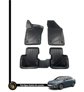 Fıat Egea Sedan 3D Havuzlu Araca Özel Oto Paspas