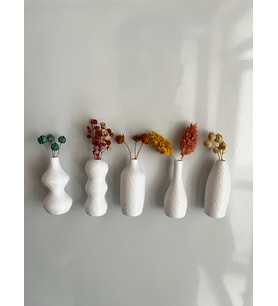 SERÜVENTR Miniflora - 5'li Magnetli Mini Vazo - Magnet Beyaz