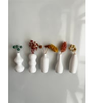 SERÜVENTR Miniflora - 5'li Magnetli Mini Vazo - Magnet Beyaz