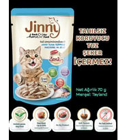 Petlovebutik Jinny Ton Balığı Ve Uskumrulu 70gr Tahılsız Hipoalerjenik Yaş Kedi Maması