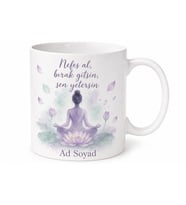 Yoga Ustası Lotus Oturuşu Esnek Beden Pozitif Yaşam Kupası Hediye Bardak