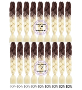 X-Pression Afrika Örgüsü Ve Rasta Için Sentetik Ombreli Saç 100gr--B39