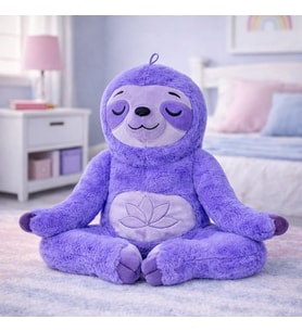 Peluş Yogacı Tembel Hayvan 40 cm - Mor
