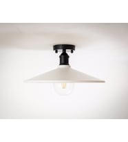 RİOLİGHT  RETRO TEKLİ METAL SARKIT AVİZE ŞAPKA ÇAPI: 38CM (Siyah)