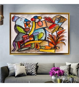Altın Çerçeveli dekoratif tablo l1696 (Gold)