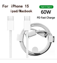 iPhone 15/Pro/Pro Max/Plus/iPad/Macbook USB C To USB C 60W Hızlı Şarj Kablosu Örgülü Samsung/Xiaomi/Huawei Uyumlu iPhone Hızlı Şarj Kablosu Type C Model Data Transfer (1 m) (Türkiye Garantili)