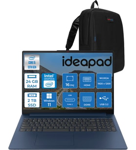 Lenovo Ideapad Slim 3 16IRH10 Intel Core I5 13420H 24GB 1tb SSD + 1tb SSD Windows 11 Home 16" Wuxga (1920X1200) IPS 300NITS Taşınabilir Bilgisayar 83K2001RTRH06 + Zetta Çanta