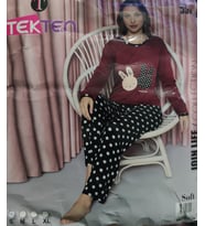 Tekten 3300 Uzun Kollu Kadın Pijama Takımı