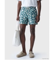 LCW SWIMWEAR Mavi Kısa Boy Desenli Erkek Deniz Şortu