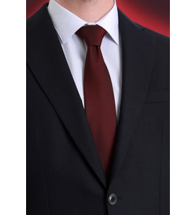 Bordo Düz Kravat (Bordo - Gümüş)