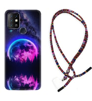 INFINIX Hot 8 9 10 11S Hot 10 Play 10T Kılıf Boyun Asklı Rasta Silikon Star Planet 1652