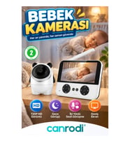720P HD Kablosuz Bebek Kamerası – Geniş Ekran, Gece Görüş ve İki Yönlü Ses