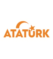 Atatürk yazısı ve Ayyıldız Sticker17x17 Cm Turuncu