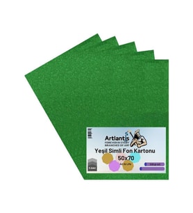 Yeşil Simli Karton 50x70 5 Adet Artlantis Simli Karton Yeşil 5 Adet 50*70