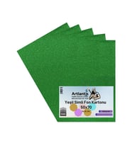 Yeşil Simli Karton 50x70 5 Adet Artlantis Simli Karton Yeşil 5 Adet 50*70