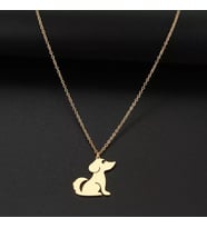 Kişiye Özel 925 Ayar Gümüş Köpek Kolye (Gold)