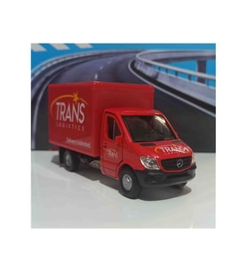 Welly 1:32 Kırmızı Mercedes-Benz Sprinter Cargo Box Kamyon Çek/bırak Metal