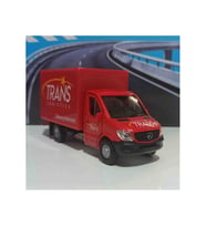 Welly 1:32 Kırmızı Mercedes-Benz Sprinter Cargo Box Kamyon Çek/bırak Metal