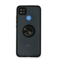 Xiaomi Redmi 9C Kılıf Montreal Yüzüklü Silikon Kapak - Siyah