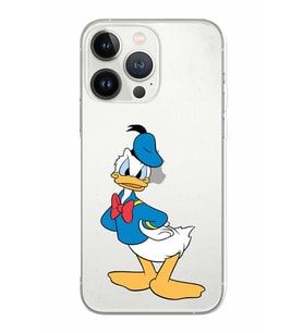 Apple iPhone 13 Pro Max Uyumlu Kamera Korumalı Tıpalı Kapak Donald Duck TasarımlıŞeffaf Kılıf