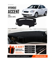 HYUNDAİ ACCENT ERA (2006-2011) Uyumlu Torpido Örtüsü Torpido Kılıfı - Siyah