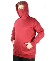 Mode XL Büyük Beden Erkek Sweatshirt Arm Mask 21505 Bordo
