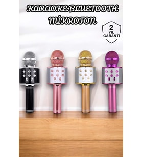 Şarjlı ve Uzun Pil Ömürlü Karaoke Mikrofon USB Bellek Destekli, Profesyonel Ses