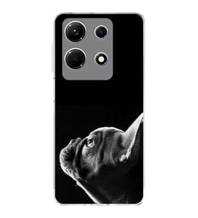 PrintiFy İnfinix Note 30 ile Uyumlu Köpek 1 Kamera Korumalı Şeffaf Kılıf