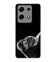 PrintiFy İnfinix Note 30 ile Uyumlu Köpek 1 Kamera Korumalı Şeffaf Kılıf