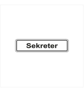EKSTRAFİX 119 YÖNLENDİRME/UYARI LEVHASI 7x24.5cm SEKRETER