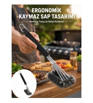 Mey İthalat® Paslanmaz Çelik Telli Mangal Temizlik Fırçası Yeni Nesil