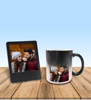 Kişiye Özel Fotoğraf Baskılı Sihirli Kupa Bardak İnstagram Çerçeve Hediyeli