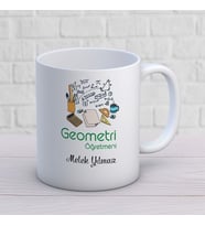 Kişiye Özel Meslek  Geometri Öğretmeni  Hediyelik Kupa Bardak