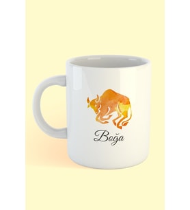 Boğa Burcu Baskılı Kahve Kupası