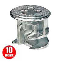 Aletçantam Minifix Gövde 15x13mm Mobilya Dolap Birleştirme Bağlantı Vidası - 10 Adet