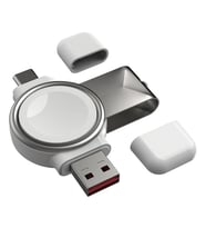 ALLY Apple iWatch İçin Taşınabilir 2 in 1 USB + Type-C Şarj Standı-(5775) - SSSSSS9255-8045