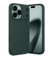 Apple iPhone 17 Pro Kılıf Karbon Silikon Case Kapak (Koyu Yeşil)