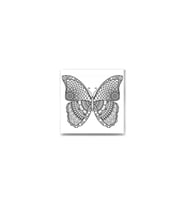 Kelebek Desenli Mandala Tuval - 105607 - 35x35 Cm